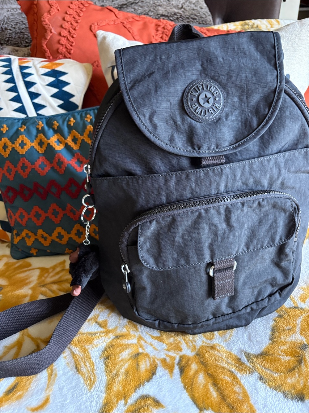 Kipling Black Nylon Everyday Mini Backpack